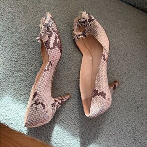 Loeffler Randall Snakeskin Print Heels